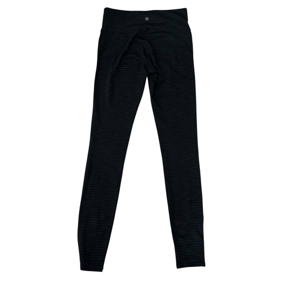 Athleta Blue & Black Ribbed Striped Design Women’s Size Small Leggings - Picture 3 of 7